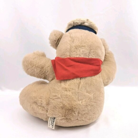 Vintage 1987 Francesca Hoerlein Jacques Bear With Hat Stuffed Animal Plush - Picture 6 of 14